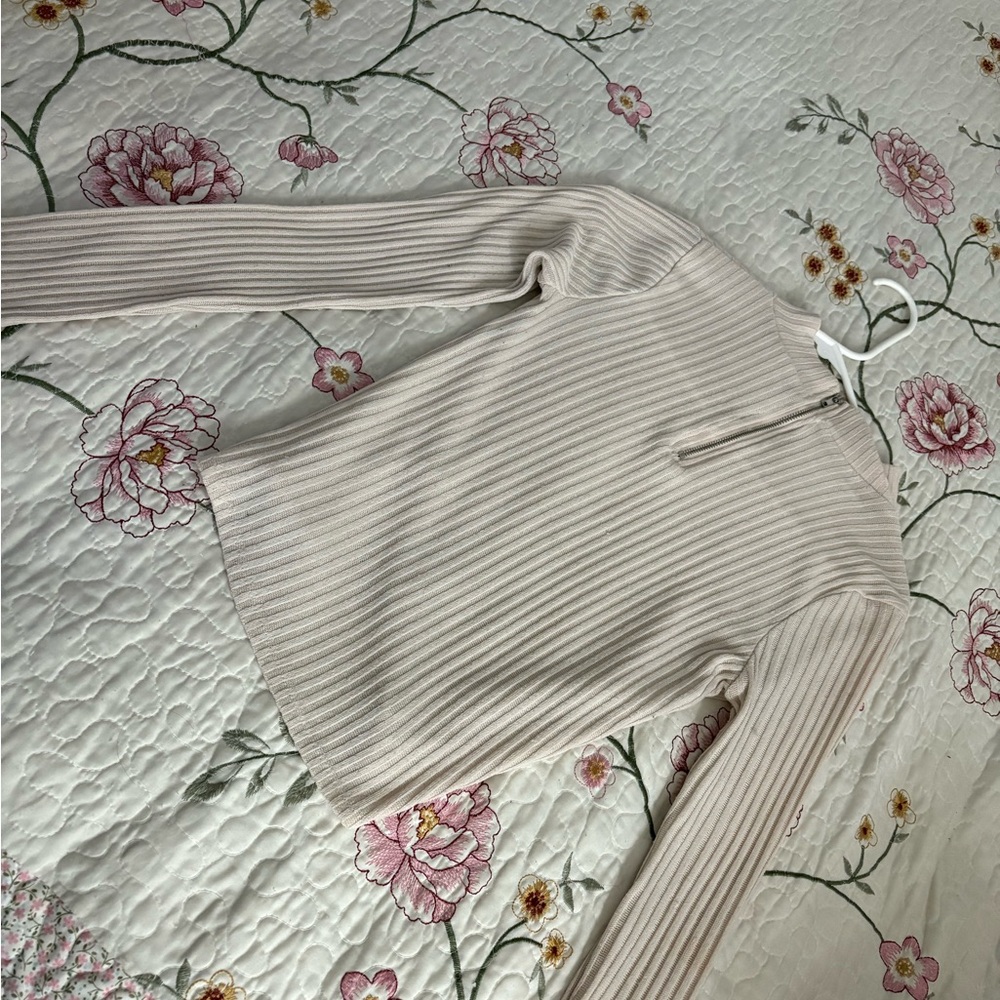 Self Esteem Ribbed Light Pink Long Sleeve Top